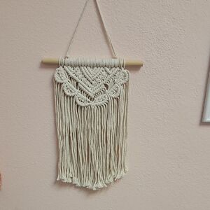 Handcrafted Cream Macrame Wall Hanging